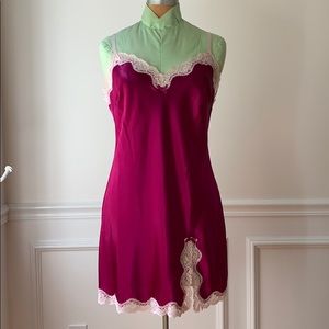 VICTORIA’S SECRET Wine with Ivory Lace Slip ❤️